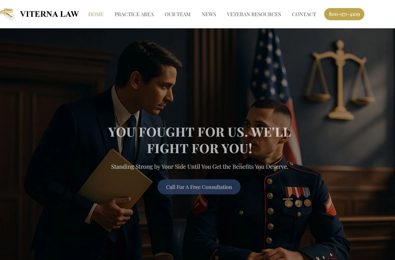 Viterna Law desktop website preview